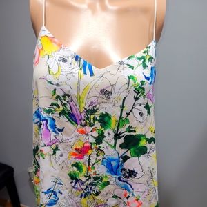 Blouse multicolor flowers express SZ M/L,in good condition
